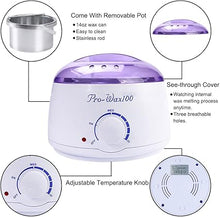 Load image into Gallery viewer, Portable Electric Wax Warmer Kit for Total Body Hair Removal - Melting Pot Hot Wax Heater with Accessories for Facial, Bikini, Armpit Waxing at Home for All Genders
