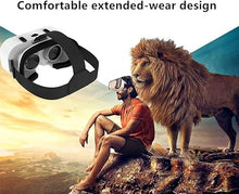 Load image into Gallery viewer, VR Headset for iPhone &amp; Android with Controller, for Kids &amp; Adults, Universal Virtual Reality Goggles, Portable Virtual Reality 3D Glasses Helmets, for Movies,TV &amp; Video Games,for Phones 4.7-6.5Inch
