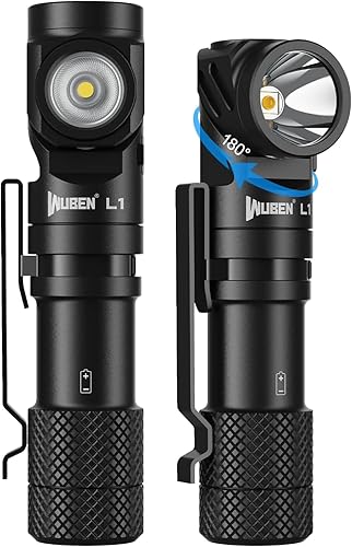 WUBEN L1 Flashlight Rechargeable LED Flashlights High Lumens 2000 Lumen Battery Powered, Super Bright Tactical Multifunctional IP68 Waterproof Powerful Handheld Flash Light for Emergencies Camping