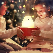 Load image into Gallery viewer, ZKLiLi Cat Night Light for Kids,Cute Night Lamp for Nursery,Squishy Silicone Cat Touch Lights Portable, Gift for Birthday and Christmas for Kids Baby Children?M Cat?
