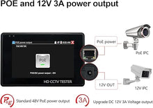 Load image into Gallery viewer, IP Camera Tester,4K H.265 IP CVBS CVI TVI AHD 4 inch Touchscreen CCTV Tester Monitor with PoE/IP discovery/RJ45 Cable Test/UTP Cable Test/PTZ Control(IPC-1800ADH Plus)
