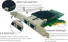 Load image into Gallery viewer, 10Gb PCIe x8/x16 Converged Ethernet Network Card, Copper RJ45 Ports LAN Card NIC with Intel X540 Controller Server Support Windows Server/Windows/Linux/Vmware ESXI (X540-AT2 (RJ45 Port x 2))

