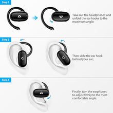 Load image into Gallery viewer, 1Mii Open Ear Headphones, Wireless Sports Earbuds 60 Hours Long Playtime with Charging Case, Snug Fit Bluetooth Earbuds with Rotatable Ear Hooks, ENC Clear Calls Premium Sound IPX4 Waterproof ?Black?
