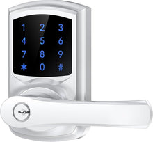 Load image into Gallery viewer, Keyless Entry Door Lock, Keypad Door Lock with Handle, Electronic Door Lock, Touchscreen, Auto-Locking, Anti-peep Password, Easy to Install for Front Door Home Appartment Office Satin Chrome
