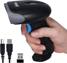 Load image into Gallery viewer, 1D 2D QR Barcode Scanner Wireless, Handheld Cordless Bar Codes Reader with 2000mAh Battery for Mobile Payment, Convenience Store, Supermarket, Warehouse Inventory
