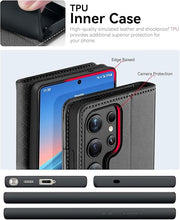 Load image into Gallery viewer, OCASE Compatible with Galaxy S25 Ultra Wallet Case, PU Leather Flip Folio Case with Card Holders RFID Blocking Kickstand [Shockproof TPU Inner Shell] Protective Phone Cover 6.9 Inch 2025, Graphite
