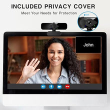 Load image into Gallery viewer, 2K Webcam for PC, 85° View USB Computer Camera, with Noise Canceling Microphone &amp; Privacy Cover, HD Web Camera for Desktop Laptop Monitor Mac Streaming, Gaming &amp; Video Calling Webcam
