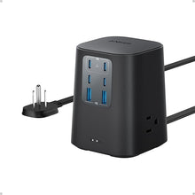 Load image into Gallery viewer, Anker Charging Station (100W), 9-in-1 USB C Power Strip with 300J Surge Protection, for iPhone 15 and MacBook, 5 ft Flat Cable and Plug, 4 USB C and 2 USB A Ports, 3 AC Outlets, for Home, Office
