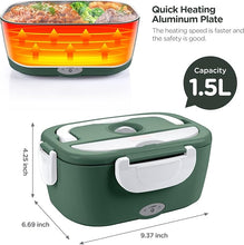 Load image into Gallery viewer, AsFrost Electric Lunch Box Food Heater, Upgraded Leak Proof Heated Lunch Box Faster 12V 24V 110V Portable Food Warmer for Car Truck Home Work Adults, 1.5L Removable 304 Stainless Steel Container
