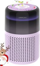 Load image into Gallery viewer, AIRROMI Air Purifier for Bedroom Home,HEPA Filter,Covers Upto 549 Ft²,Quiet 360°intake Air Cleaner with Fragrance ponge for Better Sleep,Night Light,Filters Smoke,Pet Dander,Allergies,Dust,A2005Purple
