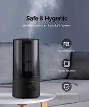 Load image into Gallery viewer, Humidifiers for Bedroom, raydrop Cool Mist Humidifiers for Babies, 1.0L Quiet Ultrasonic Humidifier, Space-Saving, Filterless, Auto Shut Off - (0.26 Gallon, US 110V)
