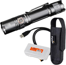 Load image into Gallery viewer, Fenix PD35 v3.0 Rechargeable Tactical Flashlight, 1700 Lumens EDC with Battery and LumenTac Organizer (Black)
