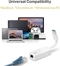 Load image into Gallery viewer, TP-Link USB to Ethernet Adapter, Foldable USB 3.0 to 10/100/1000 Gigabit Ethernet LAN Network Adapter, Support Windows 10/8.1/8/7/Vista/XP for Desktop Laptop Apple MacBook Linux (UE300)
