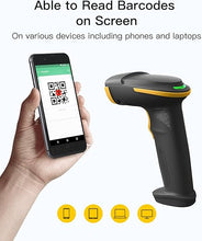 Load image into Gallery viewer, Inateck 2D Barcode Scanner Bluetooth, Barcode Reader with 2.4Ghz Smart Base, Screen Scanning, BCST-54 Black
