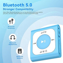 Load image into Gallery viewer, 64GB Clip MP3 Player with Bluetooth, AGPTEK Portable Music Player with FM Radio, Shuffle, No Phone Needed, for Sports - A51PL
