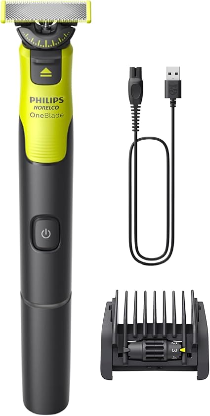 Philips Norelco OneBlade 360 with Connectivity Hybrid Face, Electric Beard Trimmer, Shaver with 360 Blade Tech & 1hr Fast Charge, 1x360 Blade, & 5-in-1 Comb, QP4530/90