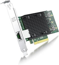 Load image into Gallery viewer, 10Gb PCI-E Network Card NIC Compatible for Intel X540-T1, Single RJ45 Copper Port, with Intel X540-BT1 Controller, PCI-E 2.1 X8, 10G PCI Express LAN Adapter NIC, Support Windows Server, Linux, Vmware
