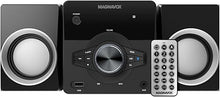 Load image into Gallery viewer, Magnavox MM442 3-Piece Top Loading CD Shelf System with Digital PLL FM Stereo Radio, Bluetooth Wireless Technology, and Remote Control in Black | Blue Lights | LED Display | AUX Port Compatible |
