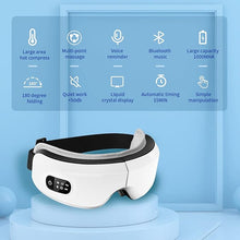 Load image into Gallery viewer, Eye Massager with Heat and Vibration with Massage and Voice Prompt Function with Bluetooth Music Eye Protector Rechargeable Eye mask to Relieve Eye Fatigue and Dark Circles?white?
