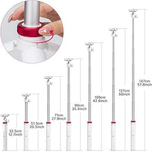 Load image into Gallery viewer, ULANZI MT-44 Extendable Phone Tripod, 59&quot; Selfie Stick Phone Vlog Tripod Stand with 2 in 1 Phone Clip, 360° Ball Head Camera Tripod for iPhone Sony Canon Action Camera, Lightweight for Travel White
