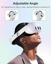 Load image into Gallery viewer, Head Strap with 10000mAh Battery Fast Charge Compatible with Meta Quest 3/Quest 3s Accessories, Rechargeable Adjustable Headstrap to Extend Playtime and Comfort for VR Headset Compatible with Quest 3
