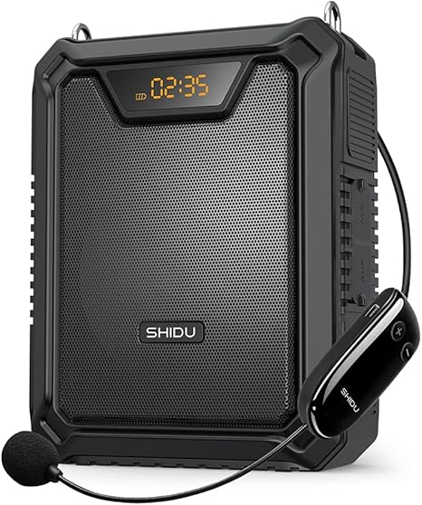 SHIDU Voice Amplifier Wireless Microphone 30W Classroom Microphone for Teachers Wireless Bluetooth Voice Speaker Portable PA System for Teachers,Classroom, Meetings, Outdoors