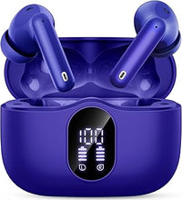 Load image into Gallery viewer, Wireless Earbuds, Bluetooth 5.3 Headphones Bass Stereo, Ear Buds with Noise Cancelling Mic LED Display, IP7 Waterproof in Ear Earphones, 36H Playtime for Laptop Pad Phones Sports Workout, Dark Blue
