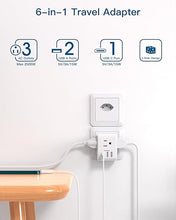 Load image into Gallery viewer, 2 Pack Switzerland Travel Plug Adapter, Swiss Outlet Adapter with 3 Outlets 3 USB Charging Ports(1 USB C), Type J Power Adapter, Travel Essentials US to Switzerland, Rwanda, Liechtenstein
