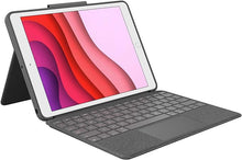 Load image into Gallery viewer, Logitech Combo Touch for iPad (7th, 8th and 9th generation) keyboard case with trackpad, wireless keyboard, Smart Connector technology - Graphite
