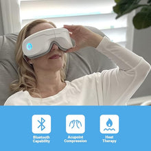 Load image into Gallery viewer, iReliev Eye Massager with Heat, Bluetooth Music Heated Massager for Migraines, Eye Strain, Dark Circles Eye Bags Dry Eye Improve Sleep, Best Gift for Women/Men
