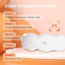 Load image into Gallery viewer, HubiCare Eye Massager with Heat, Heated Eye Massager Mask with Compression and Music, Eye Care Device for Eye Relief, Dry Eyes, Improve Sleep, Migraine Relief, Gifts for Mom/Dad
