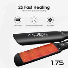 Load image into Gallery viewer, Hair Straightener and Curler 2 in 1 Flat Iron Hair Straightener Hair Styling Tools – Titanium Flat Iron with Ionic Function, Adjustable Temperature – LCD Display Hair Curling Iron (1.75)
