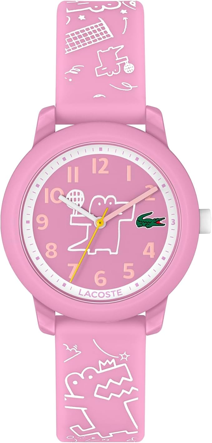 Lacoste L.12.12 Kids 3H Quartz Silicone Watch, Children’s Timepiece, Water Resistant up to 5ATM/50 Meters, A Colorful and Fun Design, 33mm