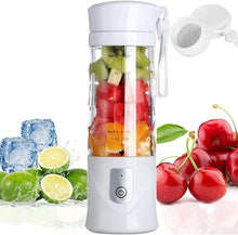 Load image into Gallery viewer, Portable Blender, USB Travel Juice Cup Baby Food Mixing Machince personal blender with Updated 6 Blades with Powerful Motor 4000mAh Rechargeable Battery,13Oz Bottle(white)
