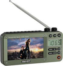 Load image into Gallery viewer, Digital AM FM SW Movie Video Radio with Bluetooth, 720p 4.3&quot; Screen Rechargeable Pocket Movie Video Player Radio, Support USB/Micro SD Card, Loud Speak and Headphone Jack (No TV)
