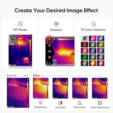 Load image into Gallery viewer, HIKMICRO Mini2Plus Thermal Camera USB C, 256 x 192 IR Resolution, Thermal Imaging Camera Android 25Hz Refresh Rate, Manual Focus, Thermal Imager 49,152 Pixels, -4°F to 622°F(not for iPhone 15)
