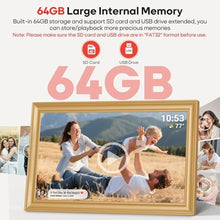 Load image into Gallery viewer, 64GB 15.6" Frameo Digital Picture Frame WiFi, Large Electronic Photo Frames Golden 1920 x 1080 IPS FHD Touch Screen, Send Photos from Your Phone from Anywhere, Best Gifts for Family and Friends_1783
