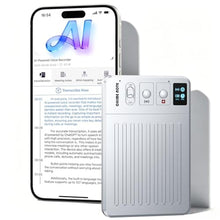 Load image into Gallery viewer, 64GB AI Voice Recorder with Smart Transcription &amp; Summary Voice Activated Portable Digital Voice Recorder for Business Meetings &amp; Lectures, Magnetic, ClicoByte Chime, Silver_1
