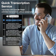 Load image into Gallery viewer, 64GB AI Voice Recorder with Smart Transcription &amp; Summary Voice Activated Portable Digital Voice Recorder for Business Meetings &amp; Lectures, Magnetic, ClicoByte Chime, Silver_3419
