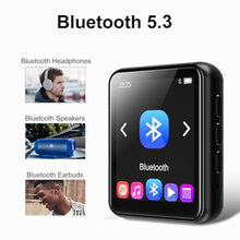 Load image into Gallery viewer, 64GB MP3 Player Bluetooth 5.3 Touch Screen Music Player Portable mp3 Player with Speakers high Fidelity Lossless Sound Quality mp3 FM Radio Recording e-Book MP3 Player Support (128GB), Black_873
