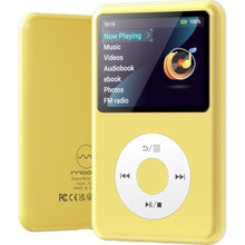 Load image into Gallery viewer, 64Gb Mp3 Player with Bluetooth Y1 Portable Music Digital Players Supports Playlist Audiobook Video Nice Gadget for Kids Lemon_1
