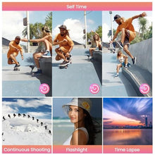 Load image into Gallery viewer, 64MP 4K Digital Camera, Hoestr 18X Zoom Autofocus Point and Shoot Compact Camera with 64GB TF Card, Flash, 2.8" LCD Screen for Teens Gifts Adult Beginner Travel Photography Vlogging (Pink)_1929
