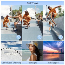 Load image into Gallery viewer, 64MP 4K Digital Camera, Hoestr 18X Zoom Autofocus Point and Shoot Compact Camera with 64GB TF Card, Flash, 2.8" LCD Screen for Teens Adult Beginner Travel Photography VloggingBlack_321
