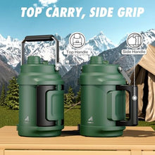 Load image into Gallery viewer, 64oz Insulated Water Bottle for Outdoors: 2-in-1 Straw Spout Lid, Dual Handle, Leakproof, Keep Cold 48H, Half Gallon Stainless Steel Water Jug for Sports, Camping, Gym, Work, Beach, Fishing (Forest)_5619
