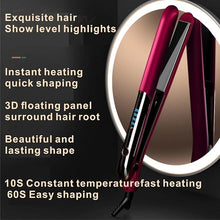 Load image into Gallery viewer, 1 Inch Anti Static Flat Iron Travel Straightener with Floating Ceramic Plates and Digital Controls Hair Straightener for Your Friend Or Your Family as a Gift
