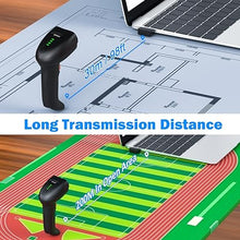 Load image into Gallery viewer, Symcode Barcode Scanner Wireless with Auto-Sensing Stand,Handheld 1D Laser Cordless Bar Code Scanner with Battery Level Indicator and Multiple Scanner to One Receiver
