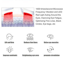 Load image into Gallery viewer, Under Eyes Red Light Therapy Massager Glasses,Microcurrent Eye face led red light Beauty Device under Eye Massager Eyes Bag Remover for Reduce Dark Circles Puffiness Wrinkles Relax Eye Strain
