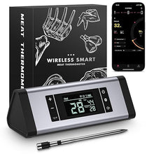 Load image into Gallery viewer, 800FT Wireless Meat Thermometer,Digital Cooking Thermometer with 1 Probes-Wireless Rechargeable, Alarm Function,Instant Read Food Thermometer with iOS &amp; Android App,for Grilling Smoking Oven BBQ
