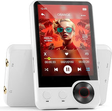 Load image into Gallery viewer, 128GB MP3 Player with Upgrade Bluetooth 5.3, Portable High Fidelity Lossless Music Player, 2.4IN Full Touchscreen MP3 Player with Built-in HD Speaker, Dual Headphone Ports, FM Radio, Recording, E-Book
