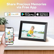 Load image into Gallery viewer, Digital Picture Frame 10.1 Inch WiFi Digital Photo Frame 1280 * 800 HD IPS Touch Screen,Auto Rotation,Share Photos Or Videos for Via APP (2 Pack)
